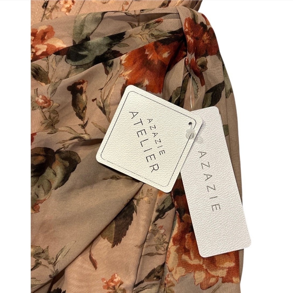 NWT Azazie Atelier Aurra Mauve Multi Maxi Dress Size US 6 Floral Cottagecore - Picture 9 of 11